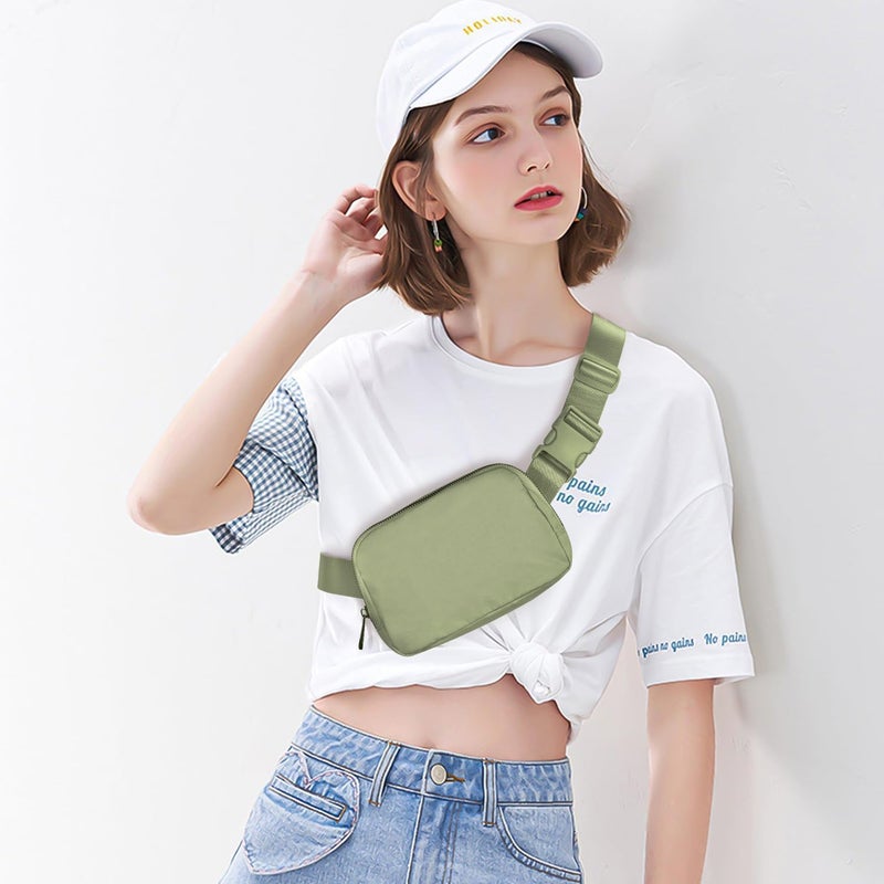 Gitus Belt Bag for Women Fanny Pack Crossbody Bags for Women Fashion Waist Packs with Adjustable Strap Gifts for Teenage Girls Women Men (khaki Green) - Image 2